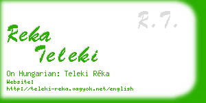 reka teleki business card